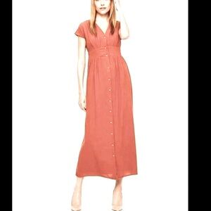 Sim & Sam Boho Salmon Pink Maxi Dress Size S